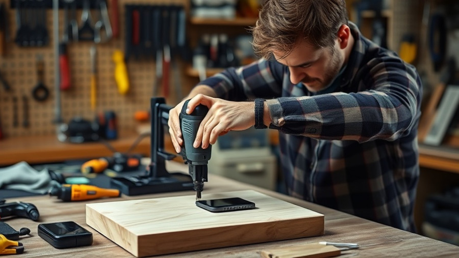 Constructing a DIY charging station in a workshop.