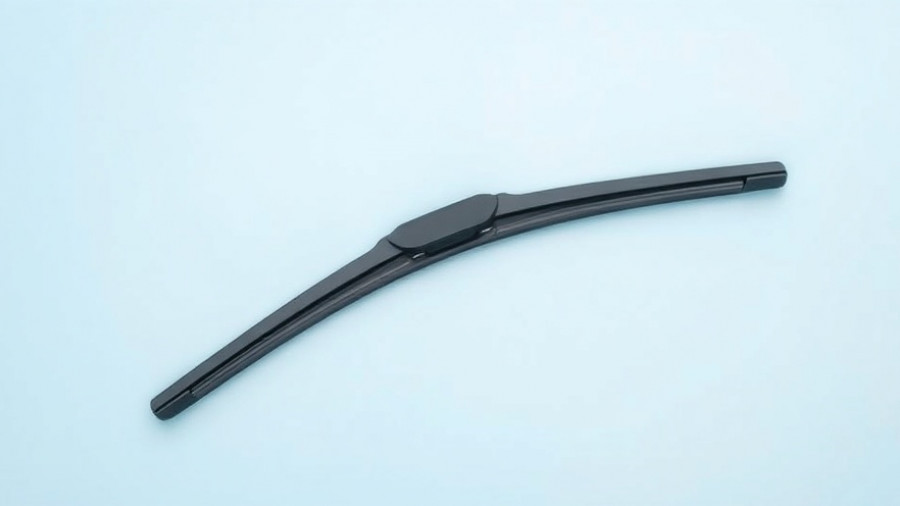 Modern winterized wiper blades on light geometric background.