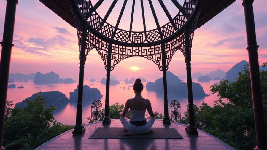 InterContinental Ha Long Bay Resort sunset meditation scene.