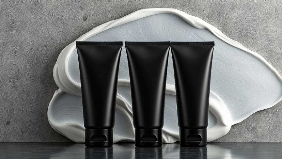 Premium shaving creams for sensitive skin, featured on a textured background.
