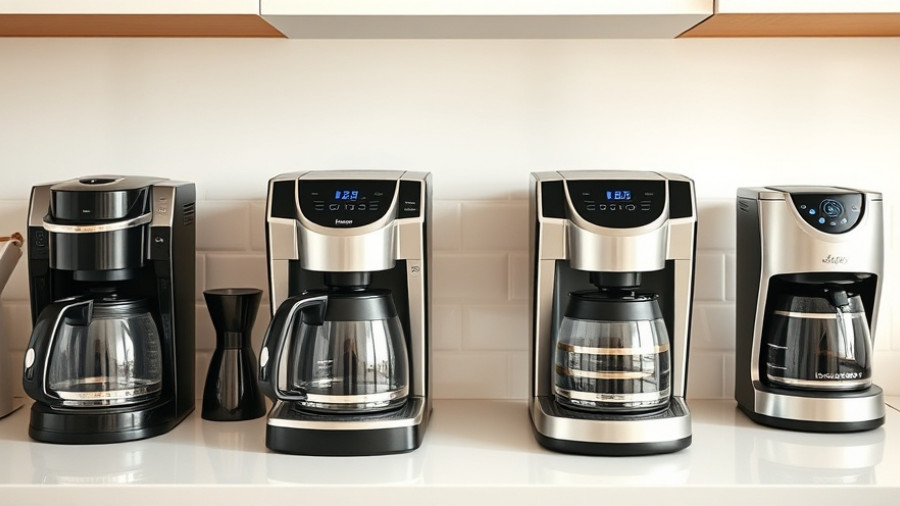 Modern kitchen with best dual coffee makers on countertop.
