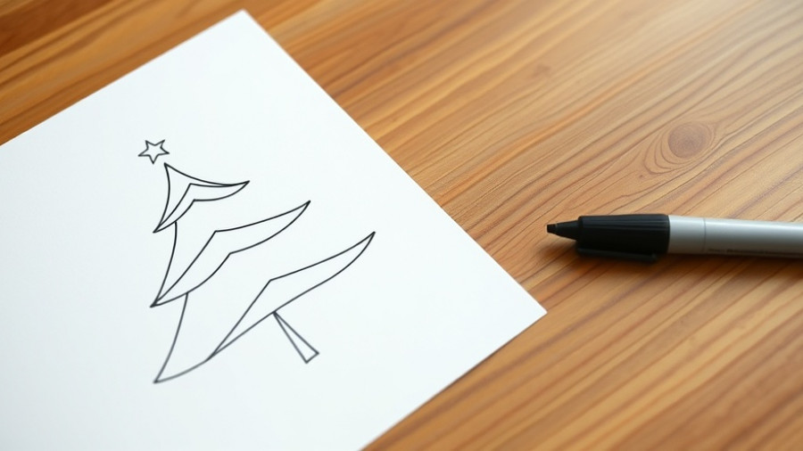 Simple DIY window clings preparation with Christmas tree design.