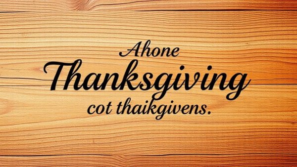 Thanksgiving messages for businesses: Inspirational message on wood.