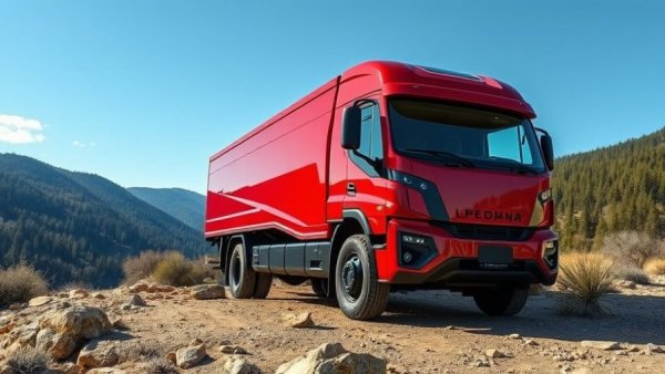 Red Chevy Silverado EV Trail Boss parked in a natural setting.