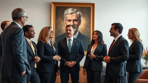 Formal conversation in room with large portrait, Trump wants D.C. stadium named for him.