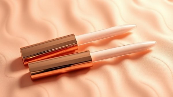 Charlotte Tilbury Beauty Light Wands on wavy peach background