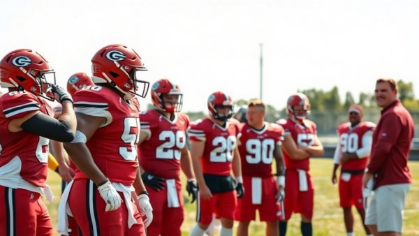 Football players smiling on practice field amid Michael Penix controversy.
