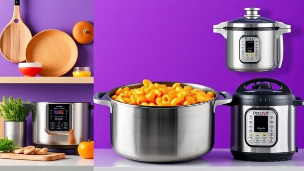 Black Friday kitchen deals collage featuring cookware and appliances, bold colors.