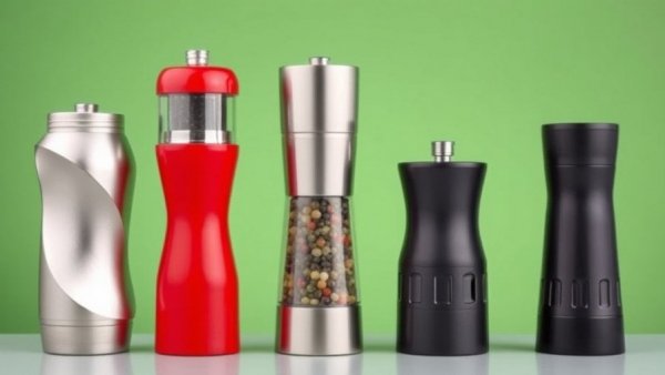 Three stylish pepper grinders, highlighting top 2025 designs.