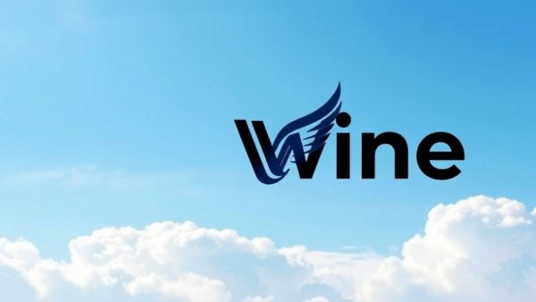 Minimalistic logo with wing and text