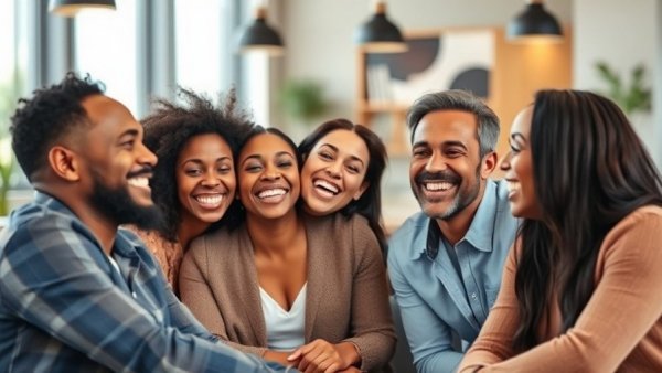 Smiling team discussing TurboTax Expert Service in a modern office.