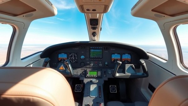 Cockpit of 2007 Van's RV-9A aircraft with advanced avionics.