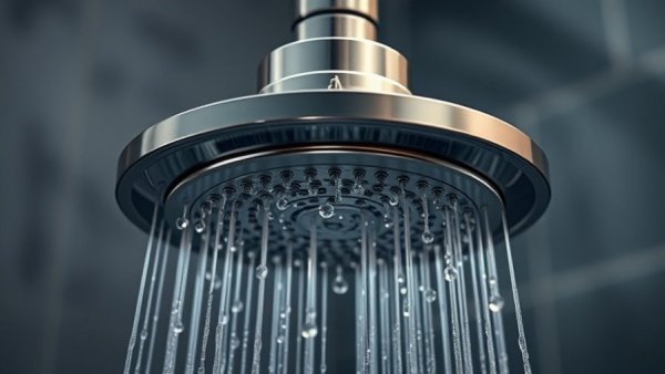 Modern showerhead filters in sleek design and metallic finish.