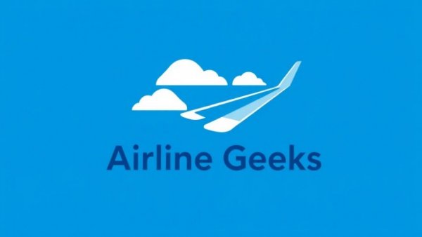 Minimalist airline logo with airplane wing and clouds.