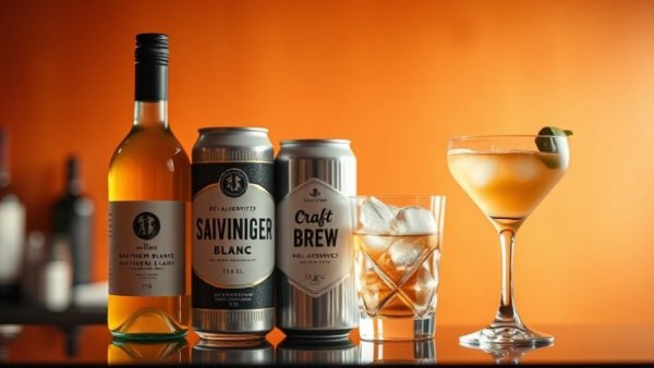 Elegant non-alcoholic bar setup with stylish drink selection.