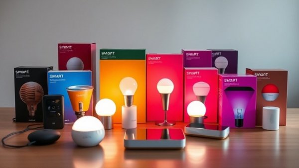 Smart lighting gadgets on table to deter burglars.