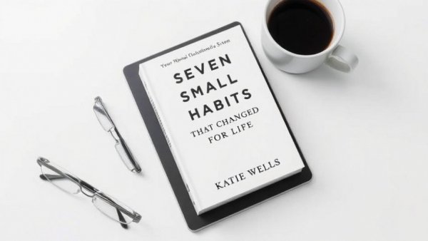 Minimalistic tablet with book cover and coffee for homemade baby balm post.