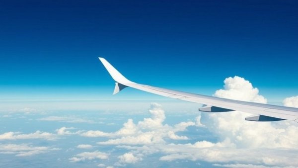 Company logo featuring an airplane wing in the sky representing learn to fly.