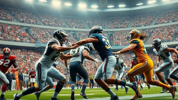 Exciting NFL Divisional Round game action on the field.