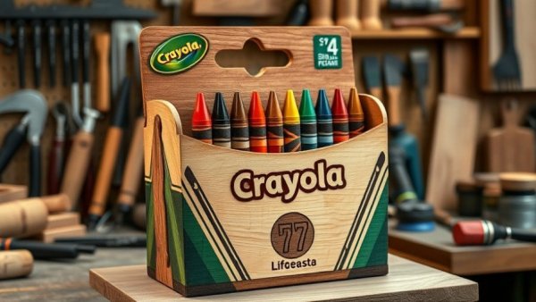Wood Artist Ike Turner turns trash into treasure with a wooden Crayola box.