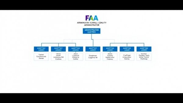 FAA organizational chart detailing departmental hierarchy for learn to fly.