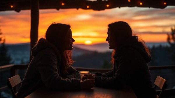 Romantic sunset scene on a ferry, couple in love How to Fall in Love and Uncover Happiness.