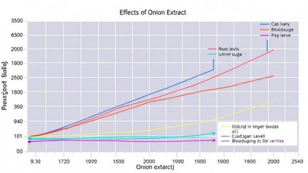 Graph showing onion extract impact on blood sugar for weight loss.