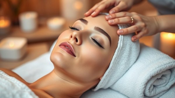 Aspira Spa at The Osthoff Resort: Tranquil facial treatment scene.