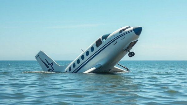 Aircraft submerged in water, illustrating aviation safety incidents 2026.