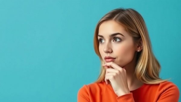 Young woman pondering tax credits vs. tax deductions.
