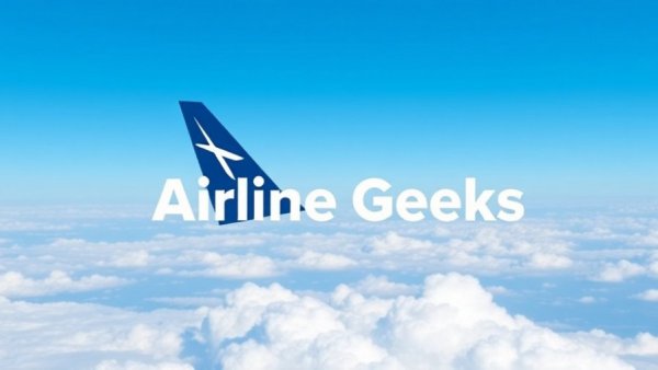 Airline Geeks logo with airplane tail and blue sky.