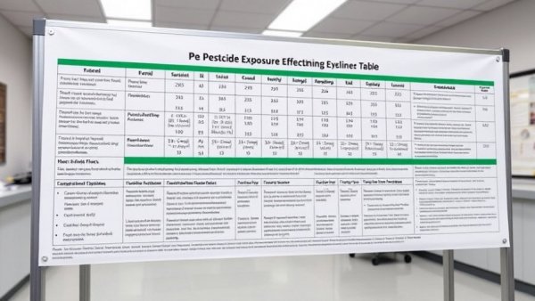 Scientific table on pesticide exposure effects related to eating organic and cancer risk.