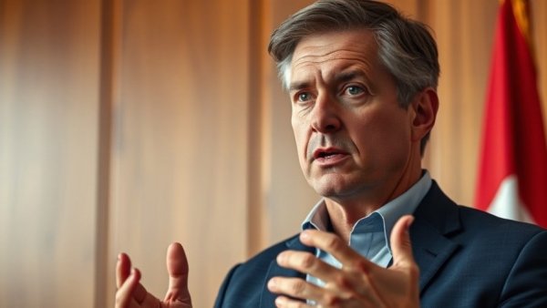Prominent individual speaks about Starmer and Trump Criticism in a formal setting.