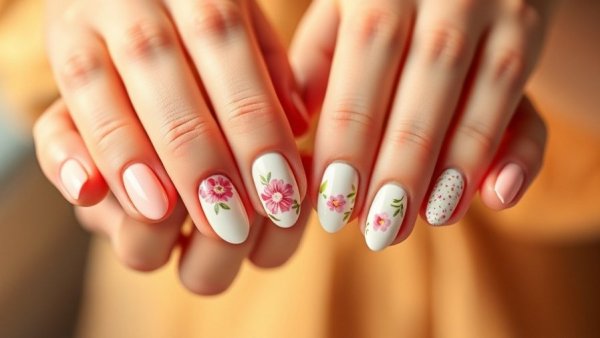 Stylish Easter nail designs in pastel and floral patterns