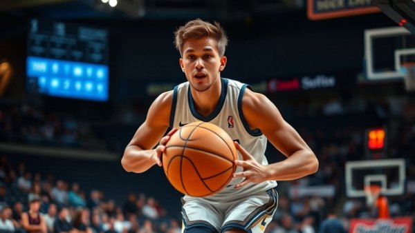 Men's March Madness live updates: Basketball player in action on court