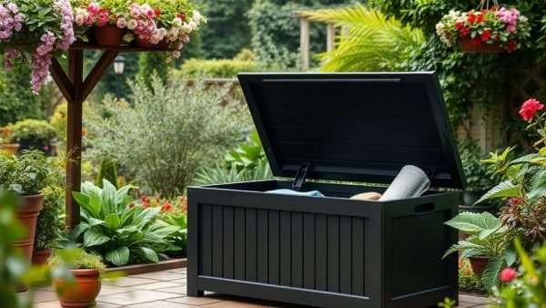 Amazon Spring Sale Storage Solutions: outdoor storage box in garden