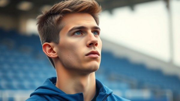 Rams receiver Nacua in a blue jacket looking determined