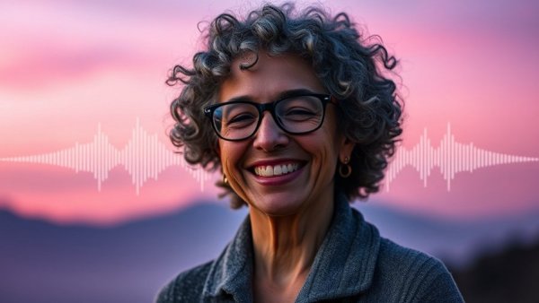 Meditation cover to cultivate joy in difficult times, featuring a smiling woman.