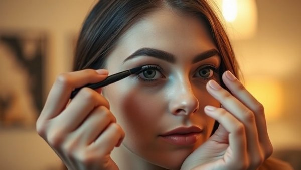 Best Waterline Eyeliners 2026: Close-up portrait with eyeliner pencil strokes.