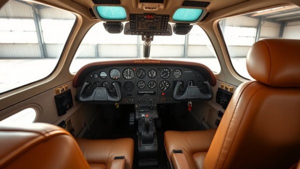 Vintage 1965 Piper PA-24-400 Comanche cockpit interior with classic instrumentation.