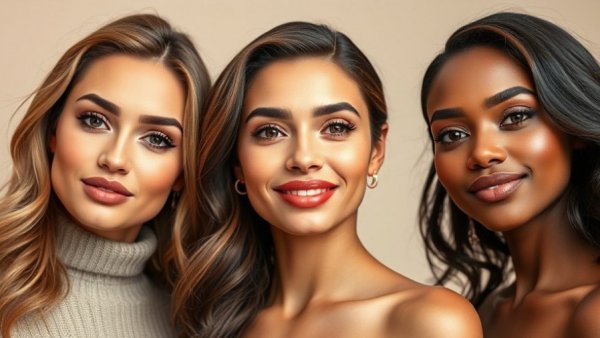Three women with powerful lip combos showcasing confident looks.