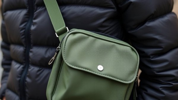 Safety Pin Hacks: Securing a bag strap with a safety pin in outdoor setting.