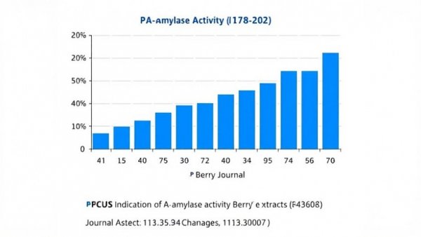 Graph showing berry extracts inhibiting α-amylase activity.