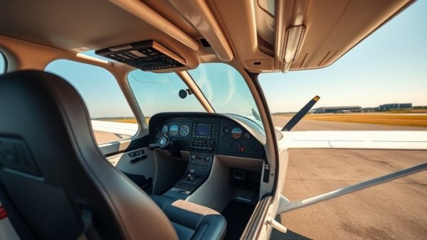 2021 Cessna 182T cockpit with open door on runway.