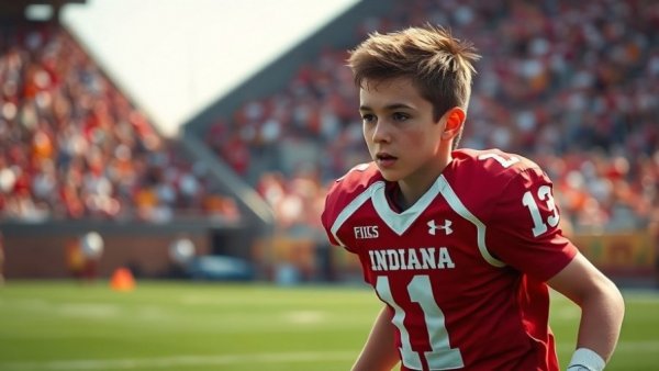 Football player from Indiana on field, 2026 NFL Draft rankings context.