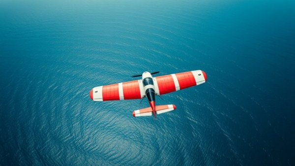 SR22 ditching incident with airplane descending via parachute over ocean.