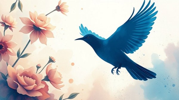 Abstract bird silhouette symbolizing mindful democracy.