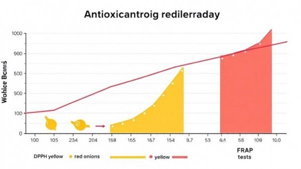 Graph comparing onion antioxidant benefits for health.