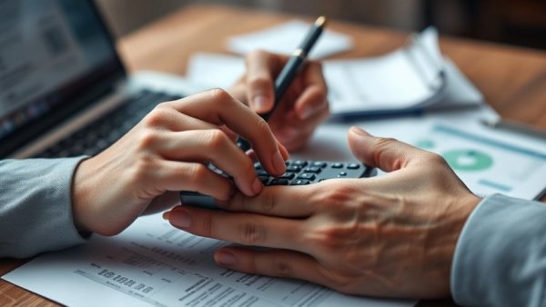 Hands calculating finances, reflecting America's financial illiteracy concerns.