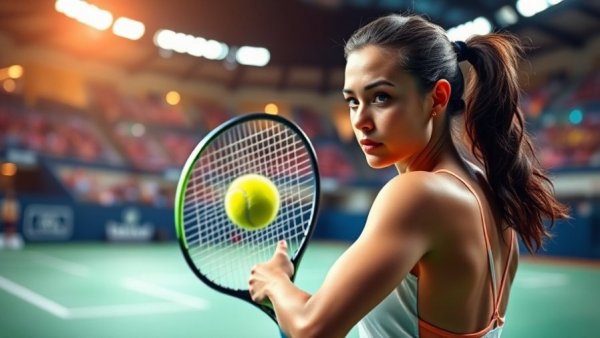 Hugo Boss Australian Open partnership showcased by a focused tennis player in action.